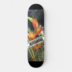 Skate Flor Laranja Tropical