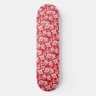 Skate Flor Vermelho Havaiano
