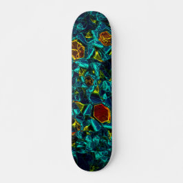 Skate Flor virtual em azul gradiente, estilhaçada