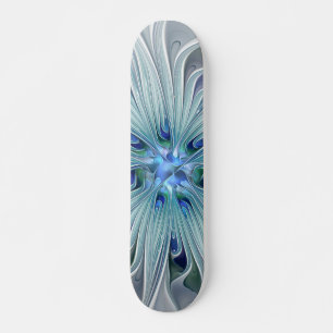 Skate Floral Beauty Abstrato Modern Blue Pastel Flower