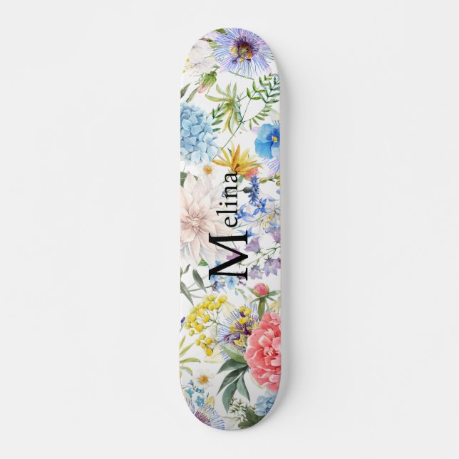 Skate Floral com nome (Frente)