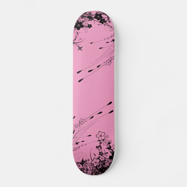 Skate floral cor-de-rosa (Frente)