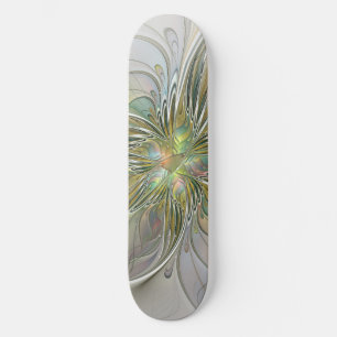 Skate Floral Fantasy Moderna Arte Fractal Flor Com Doura
