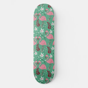 Skate Floral flamingo seamless pattern pink green