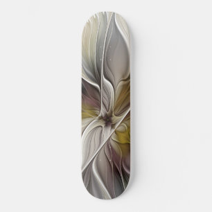 Skate Floral Fractal, Fantasia Flor com Cores da Terra