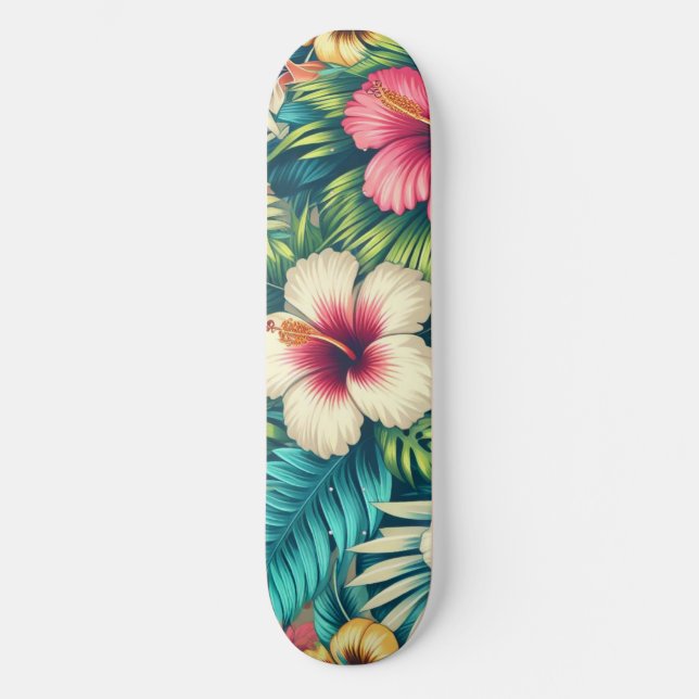 Skate Floral havaiano/tropical (Frente)