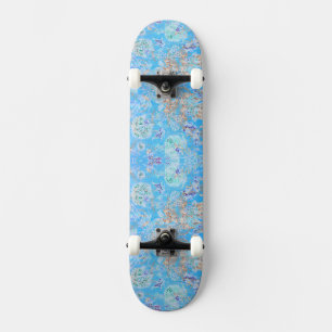 Skate Floral pastel azul adorável