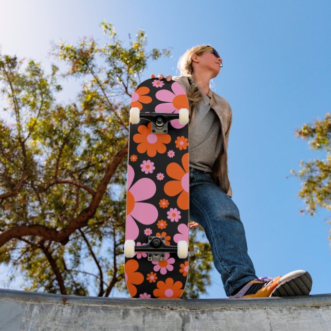 Skate Floral Personalizado Retro (Ao ar livre 1)