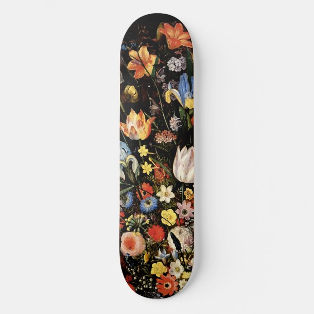 Skate Floral Preto Elegante (Frente)