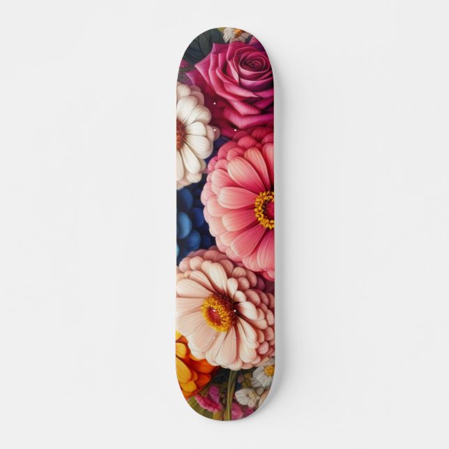 Skate Floral/Primavera Zinnia/Rosa (Frente)