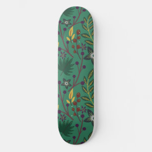 Skate Floral sem descontinuidades flores verdes