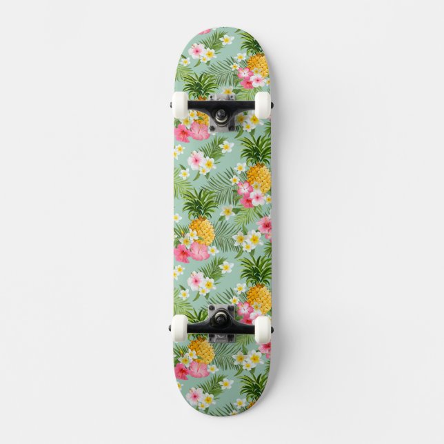 Skate Flores & abacaxis tropicais (Frente)