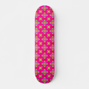Skate Flores Artdeco em Estilo Retroativo