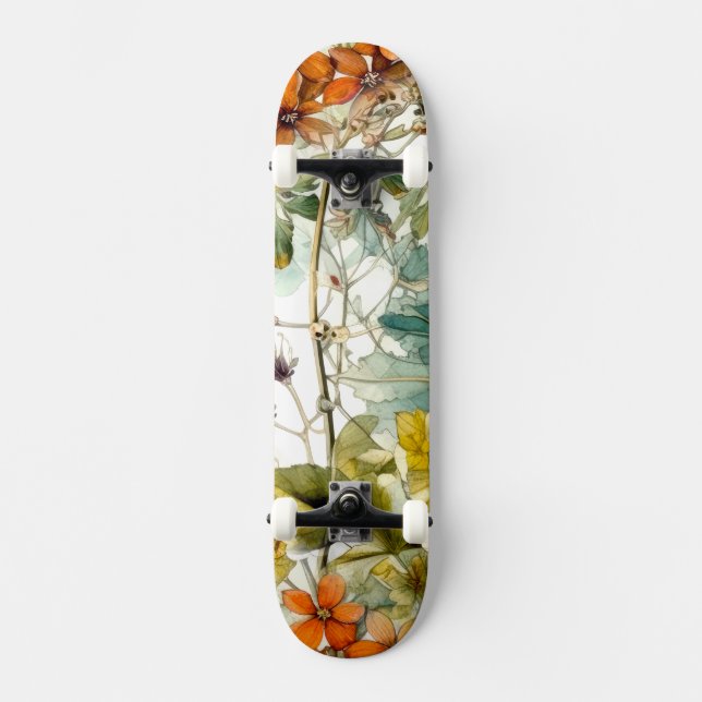 Skate Flores, arte natural (Frente)