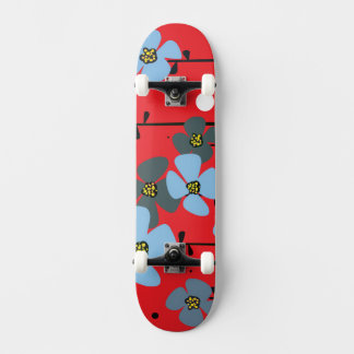Skate Flores azuis