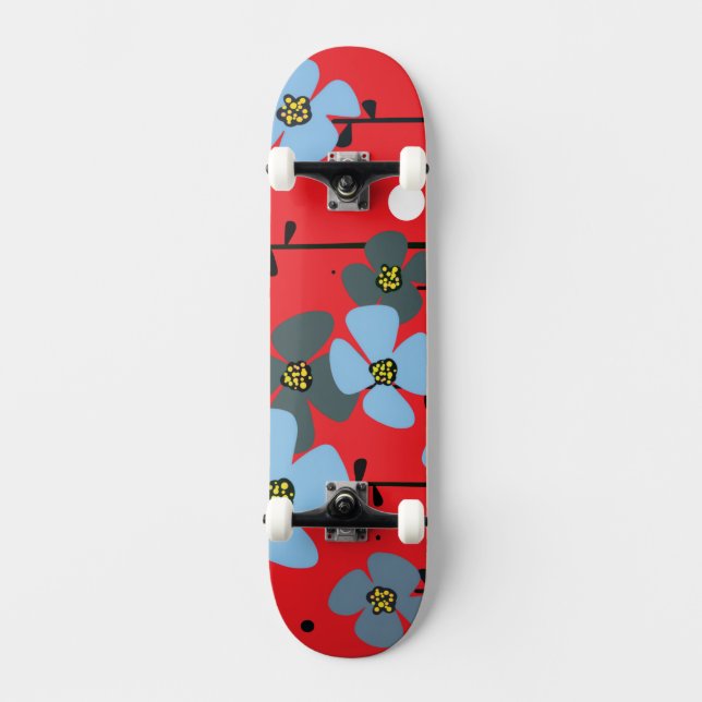 Skate Flores azuis (Frente)