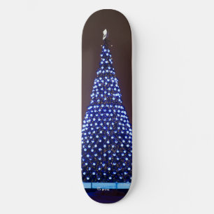 Skate Flores azuis árvore de Natal