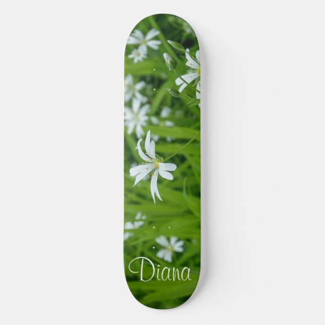 Skate Flores coloridas Verde (Frente)