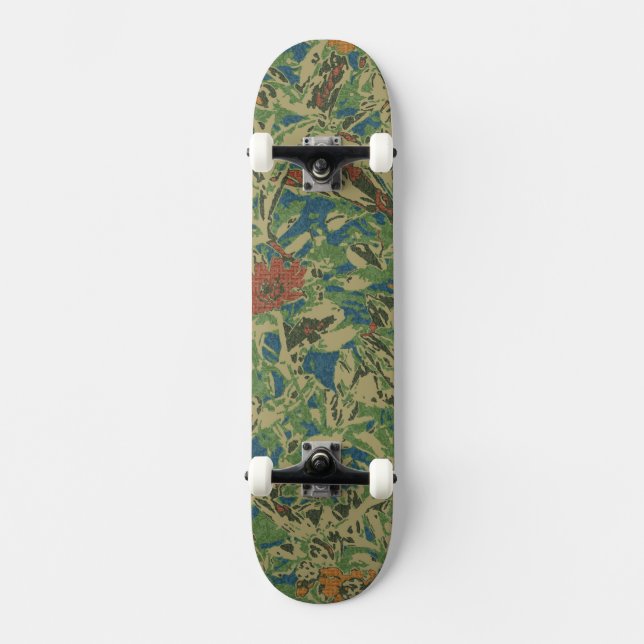 Skate Flores contra o teste padrão da camuflagem da (Frente)