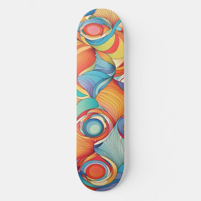 Skate Flores de abstrato (Frente)