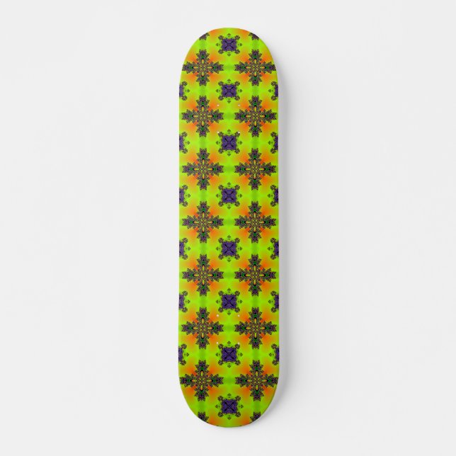 Skate Flores de Artdeco no Estilo Retroativo (Frente)