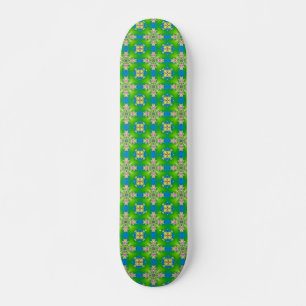 Skate Flores de Artdeco no Estilo Retroativo