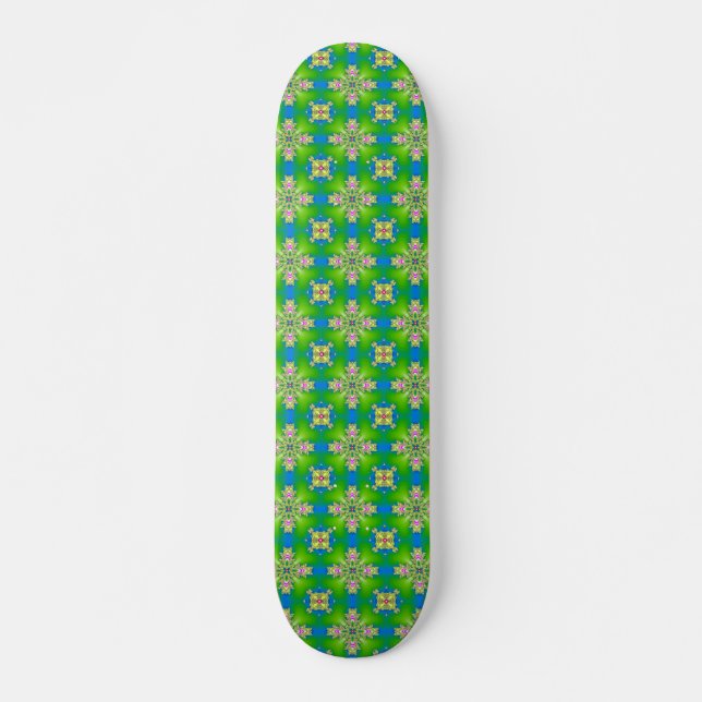 Skate Flores de Artdeco no Estilo Retroativo (Frente)