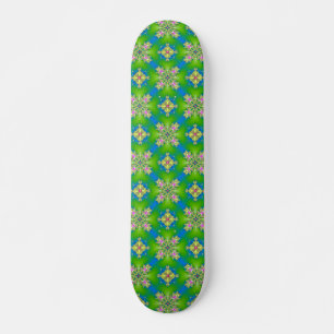 Skate Flores de Artdeco no Estilo Retroativo