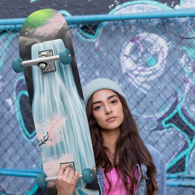 Skate Flores De Cereja E Cascata (Criador carregado)