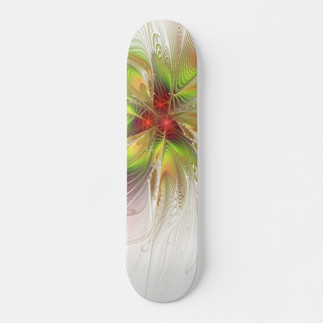 Skate Flores de fantasia fractal suaves e tenra (Frente)