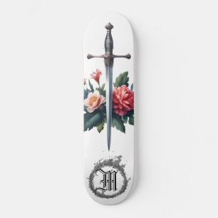 Skate *~* Flores de Incêndio AP88 Espada Medieval Floral