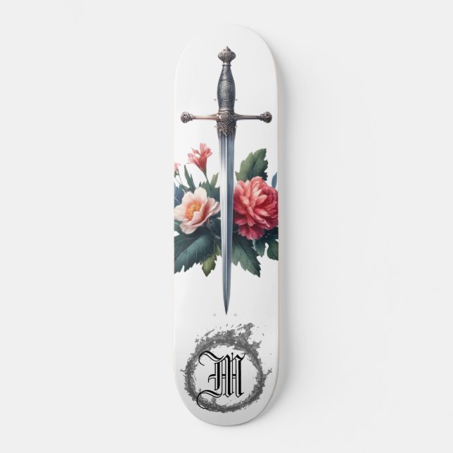 Skate *~* Flores de Incêndio AP88 Espada Medieval Floral