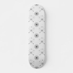 Skate Flores De Retro Espiral Escolhem Sua Cor De Fundo