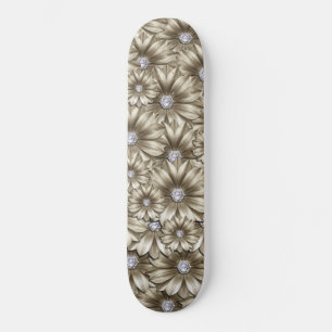 Skate Flores Diamantes Bonitas