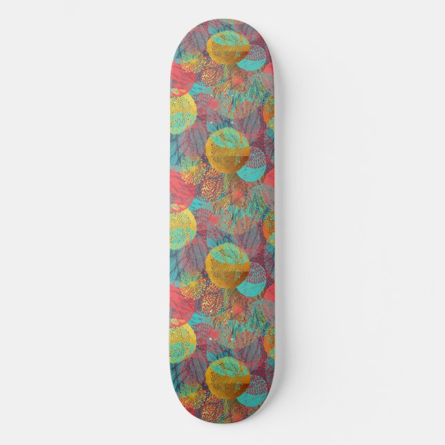 Skate Flores Douradas Etéreas - Harmonia Floral Sem Cost (Frente)