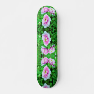 Skate Flores Elegantes de Pêonias de Árvore Rosa com Cen