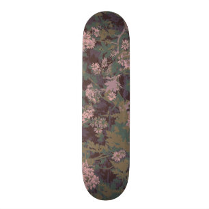 Skate Flores, folhas, e camuflagem