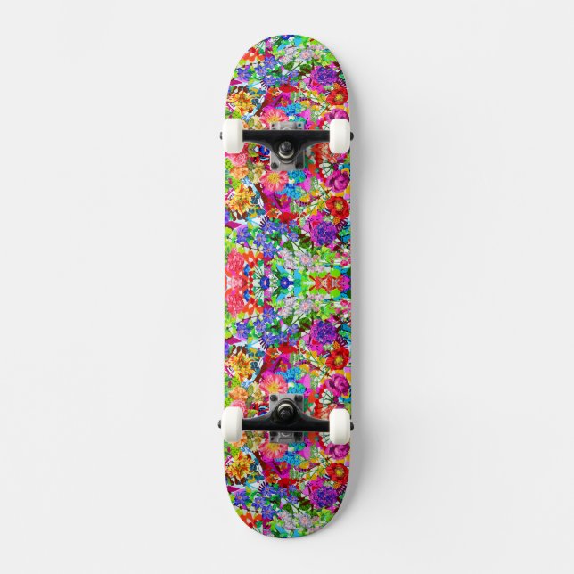 Skate Flores mágicas coloridas fofas (Frente)