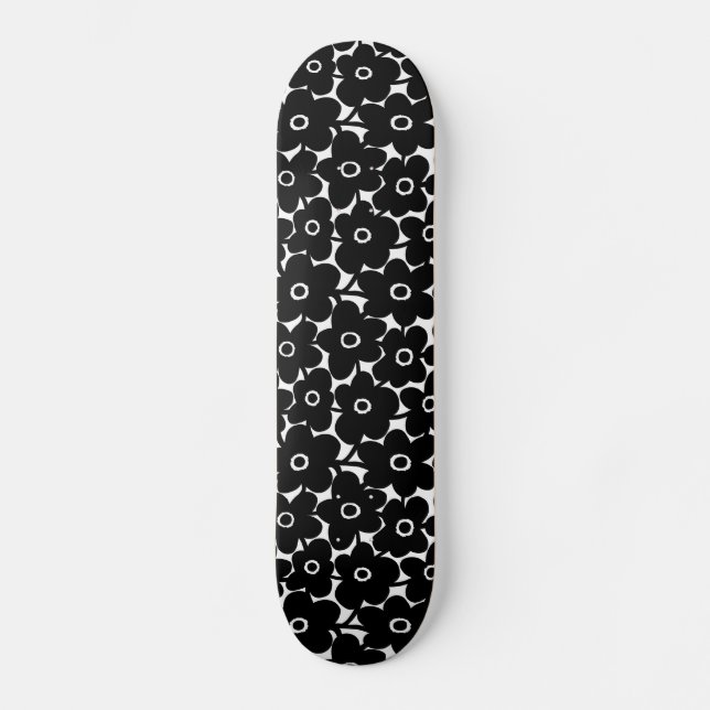 Skate Flores Negros - Preto (Frente)