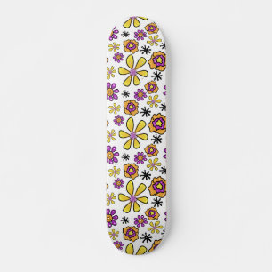 Skate Flores Retro De Groovy