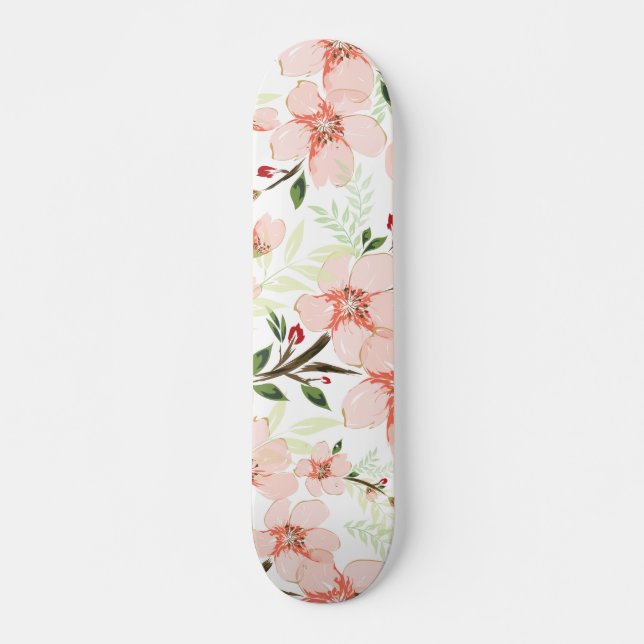 Skate Flores rosa (Frente)