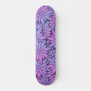 Skate Flores Roxas Divertidas
