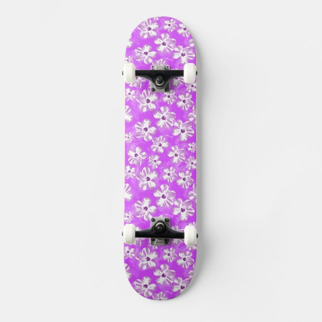 Skate Flores roxas do hibiscus (Frente)
