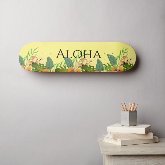 Skate Flores Tropicais Aloha (Arte de parede (Horz))