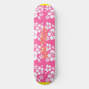 Skate Flores Tropicais De Praia Rosa