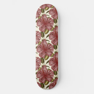 Skate Flores tropicais, padrão sem costura flores verm