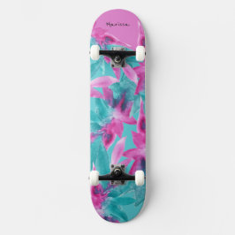 Skate Flores Turquesas-Rosa-Abstrato Havaianas