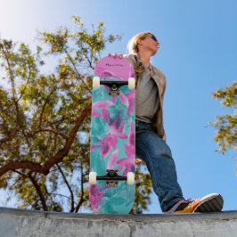 Skate Flores Turquesas-Rosa-Abstrato Havaianas