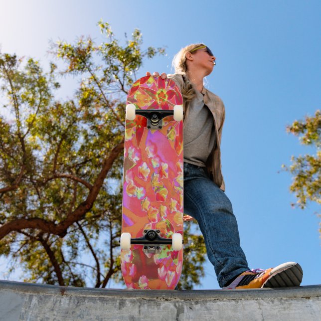 Skate Flores Vermelhas de Sedum Suculento em Laranja Que (Ao ar livre 1)
