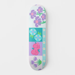 Skate Flores Vibrantes em Flor Design